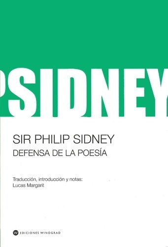 Defensa De La Poesía, De Philip Sidney. Editorial Winograd, Tapa Blanda En Español