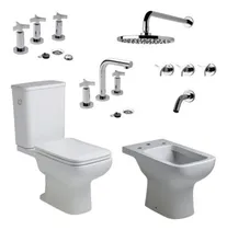 Comprar Combo Sanitarios Tapa Ferrum Trento Y Griferías Fv Triades