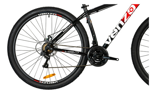 Bicicleta R29 Venzo Ahead 21 Vel Shimano Disco Mecanico Negro/rojo M