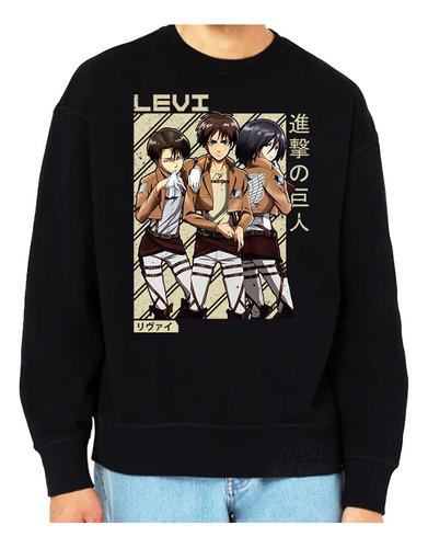 Buzo Attack On Titan Eren Levi Mikasa (negro:) Ideas Mvd