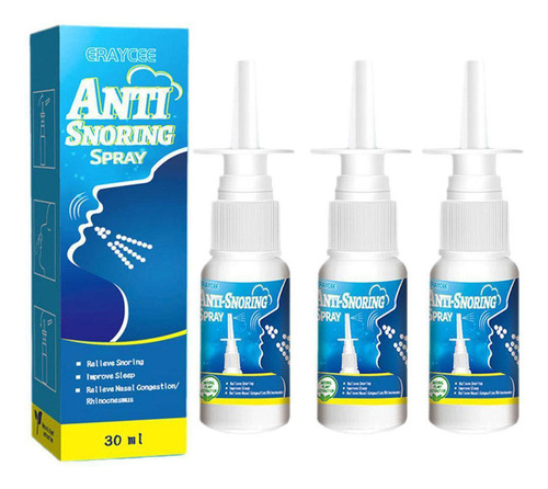 Remédio Anti-ronco Para Alívio Do Ronco Spray Nasal 30ml*3