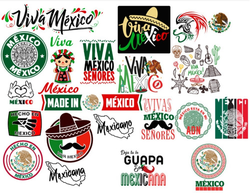 Imagen 1 de 5 de Vectores Para Remeras Orgullo Mexico Sublimacion