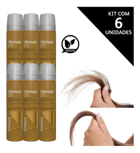 Kit Ultimate Uti Ampola Reconstrução Intensa (6 Unidades) Ga