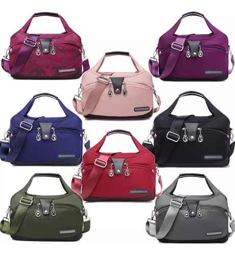 Bolsos Oxford Fash Medianos Impermeables Y Antipinchazos Par Color Violeta Oscuro