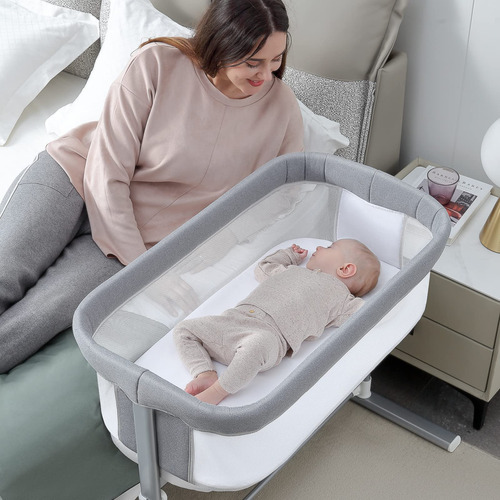 Bassinet Ronbei Bedside For Baby Breathable Mesh W/ 8 Height