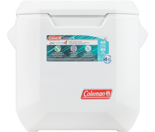 Hielera Coleman C/ruedas Blanca 40qt 60 Latas Blanco