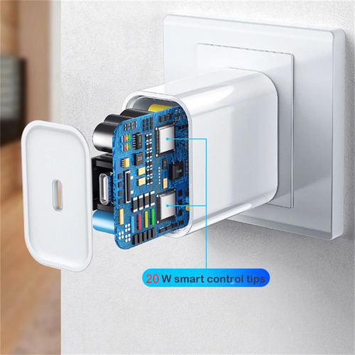 Fonte Carregador Turbo Celular Usb Tipo C Branco 20w Ios
