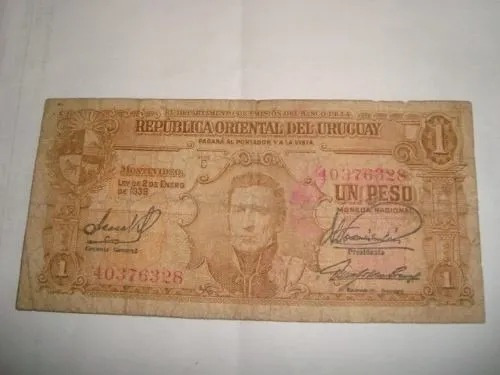 Billete De Uruguay De 1 Peso De 1939