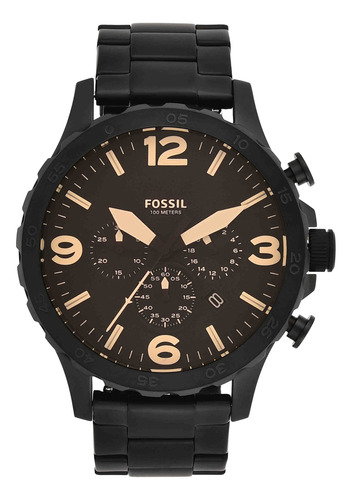 Reloj Cronógrafo De Cuarzo Fossil Nate Jr1356 Para Hombre