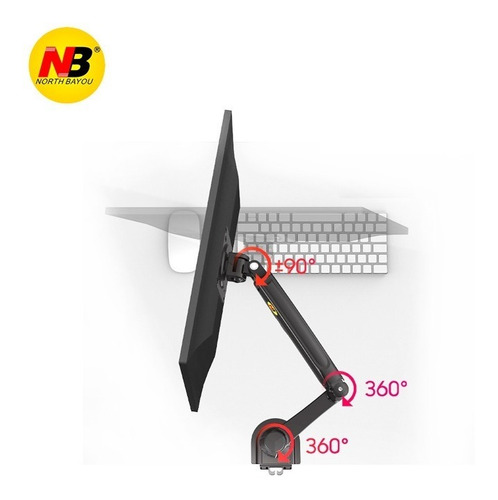 Imagen 8 de 9 de Soporte Ergonómico Monitor De Hasta 9kg (17 27) Con Tubo
