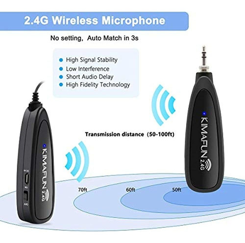 Sistema De Micrófono Inalámbrico, Micrófono De Auricular Ina