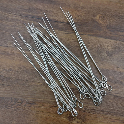 Brochetas De Camarones, Aguja De Cola De Ganso De Acero Inox