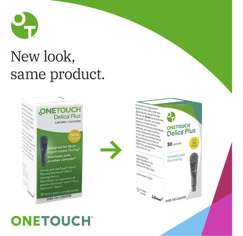 Lancets Onetouch Delica Plus 30-gauge For Diabetes 200 Count