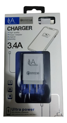 Cargador Adaptador Cable Carga Rapida 3.4 Amperios Tipo C 