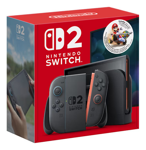 Nintendo Switch 2 Bundle Con Mario Kart Y Pantalla Lcd Hdr10 Negro