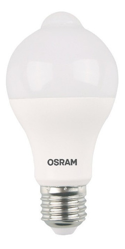 Lámpara Led Osram C/ Sensor Movimiento 9w Luz Calida E27