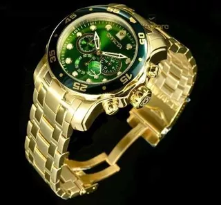 Relógio Masc Dourado Invicta Pro Diver 0072 0073 0074 0075