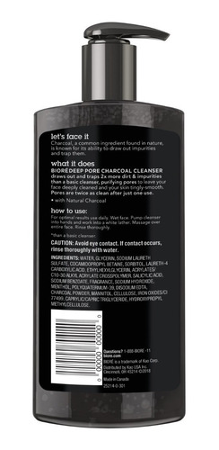 Imagem 2 de 4 de Biore Deep Charcoal Liquid Pore Cleanser 338 Ml