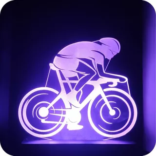 Lámpara Led 3d Bicicleta Carrera Rgb 16 Colores 220v