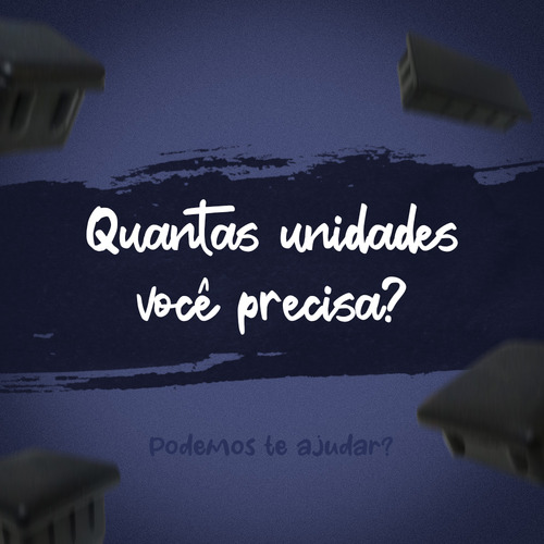 Ponteira Interna Metalon 25x25 - 100 Peças Cor Preto