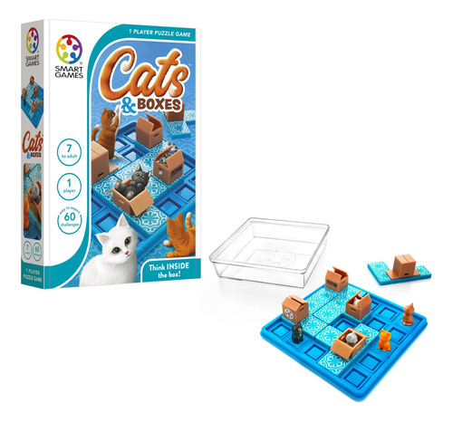 Smartgames Cats & Boxes - Juego De Viaje Con 60 Desafos Para