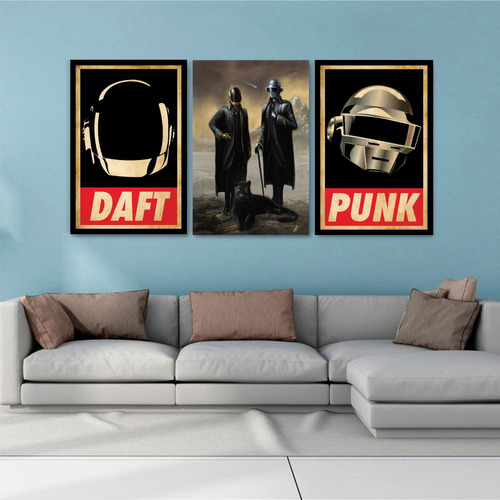 Cuadros (x3) Tripticio Daft Punk 27x42 Weeknd Starboy Panter