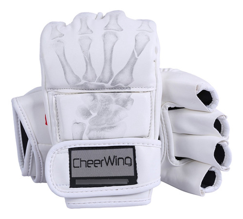 Guantes De Boxeo Con Dedos Descubiertos Cheerwing, De Cuero.