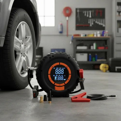 Auxiliar Partida Bateria Compressor Ar Emergência Portáti Preto 110/127/220