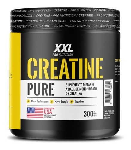 Creatina Pure 300 Gr Monohidrato Micronizada Xxl Nutrition 