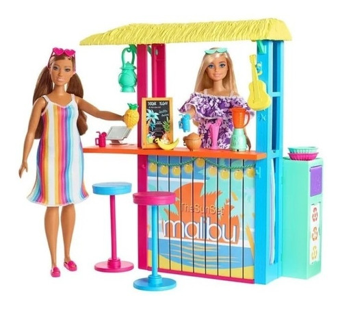 Kiosco En La Playa Malibu Barbie Love The Océano Mattel