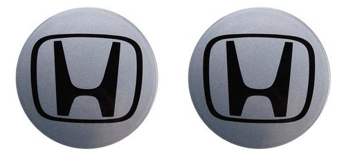 Par De Centros De Rin Honda Accord 03-07 69 Mm Gris/negro