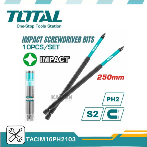 Set 10 Puntas Largas Impacto Total Tools Tacim16ph2103