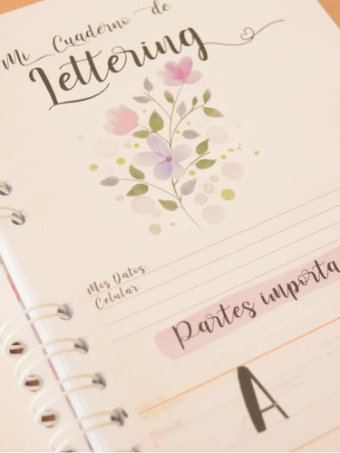 Cuaderno Lettering.  Con Plantillas Para Practicar.21x15cm