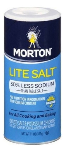Sal Morton Lite Salt 50% Menos Sodio Americana 311g