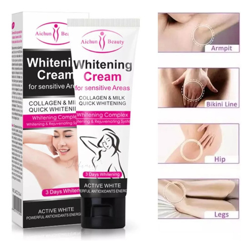 Aichun Beauty Crema Aclarante De Axilas Y Partes Íntimas 1pz
