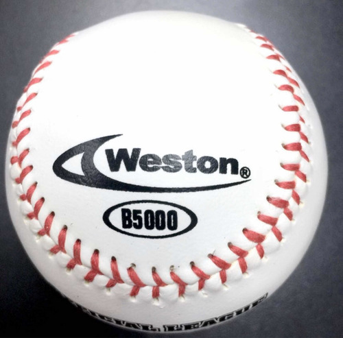 Imagen 2 de 5 de Pelota Béisbol Weston 12 Pza Profesional Cuero Sy25