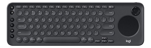 Teclado bluetooth Logitech K600 QWERTY inglés US color negro