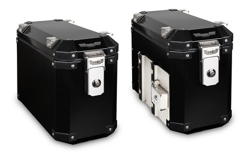 Bauletos Laterais 33l Preto + Suporte Nc 750 X 22/... Bráz