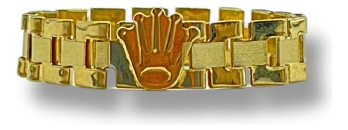 Anillo Tejido Baby Rlx Oro 10kilates Argolla Unisex Flexible Dorado 7