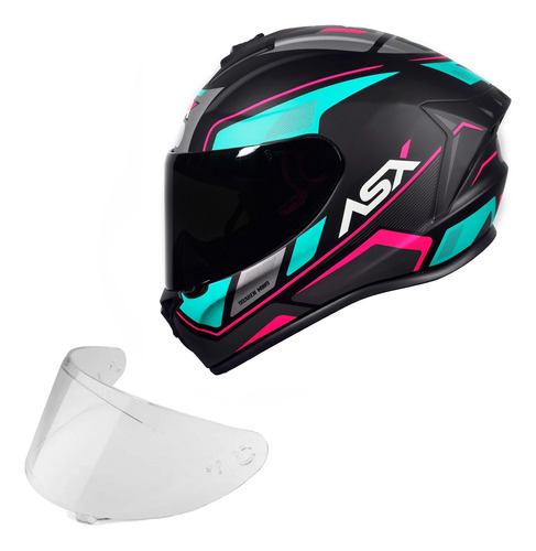 Kit Capacete Esportivo Asx Draken Ou Eagle + Viseira Extra