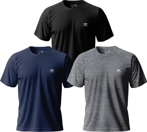 Kit 3 Camisetas Plus Size Masculinas Dry Fit Academia Verão