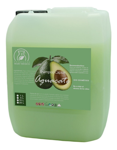  Shampoo Capilar De Aguacate Hidratante (20 Litros)