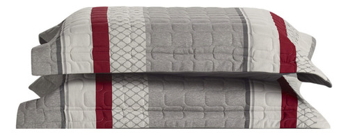 BBC Textil Penteado 70548 jogo de lençol 3 unidades cinza de 1.88m casal