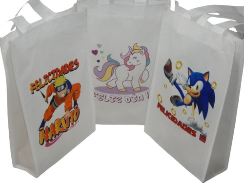 Bolsas Personalizadas Tnt 25x30x10 Cm Pack 20un. Impresa