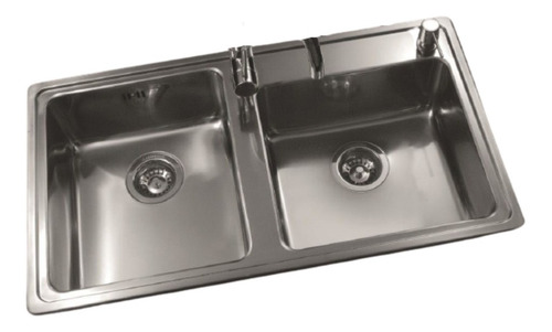 Bacha De Cocina Doble Quadra Q85ad Johnson Acero Inoxidable