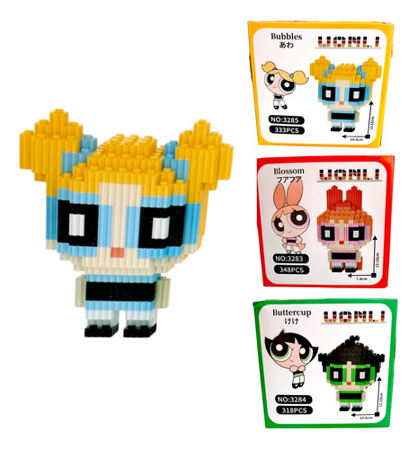 Set Figuras Armables 3d Chicas Super Poderosas Bloques Magic