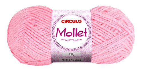 Lã Mollet Circulo 100 Gramas Circulo Crochê Tricô Cor Chiclete