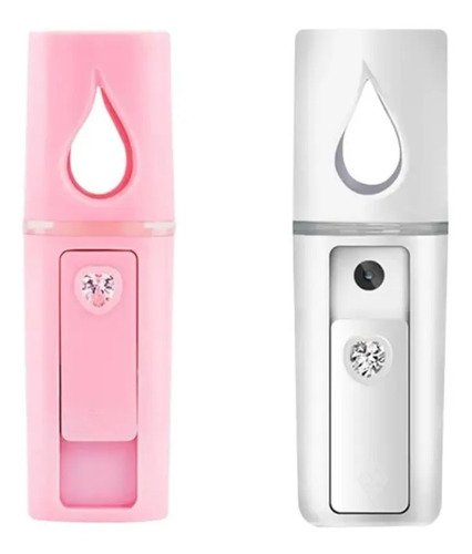 Nano Mister Vaporizador Facial E Cilios Usb Cor Branco