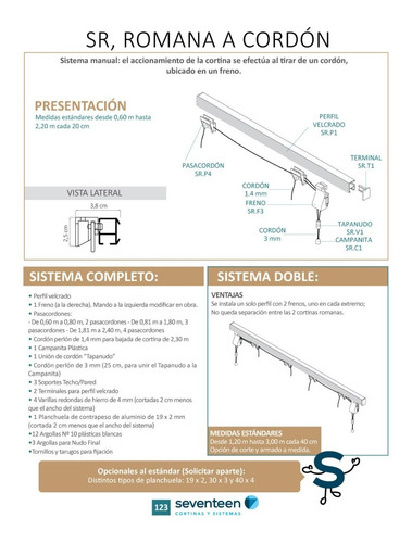 Imagen 4 de 8 de Sistemas Para Cortinas Romanas A Cordón - Sd Deco Belgrano