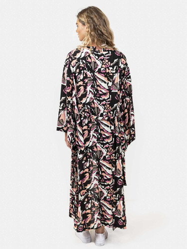 Blusa Abstract Art Kimono Mujer Multicolor Maui And Sons